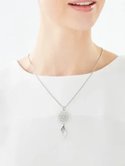 Naszyjnik ze stali szlachetnej z kryształami - łapacz snów