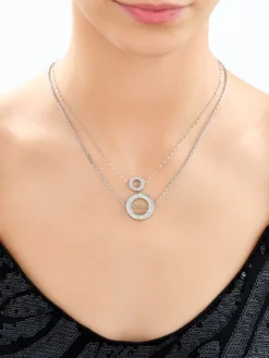 Naszyjnik ze stali szlachetnej z kryształami