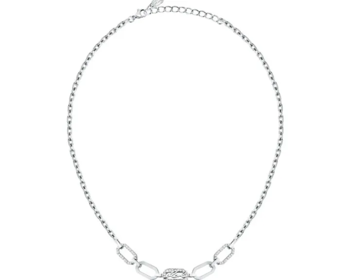 Naszyjnik ze stali szlachetnej z cyrkoniami - Karl Lagerfeld