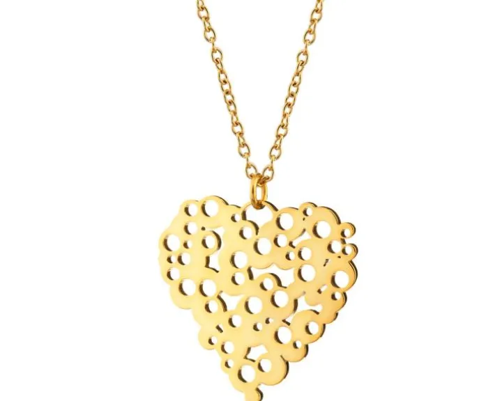 Naszyjnik ze stali szlachetnej - serce