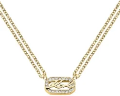 Naszyjnik ze stali szlachetnej z cyrkoniami - Karl Lagerfeld