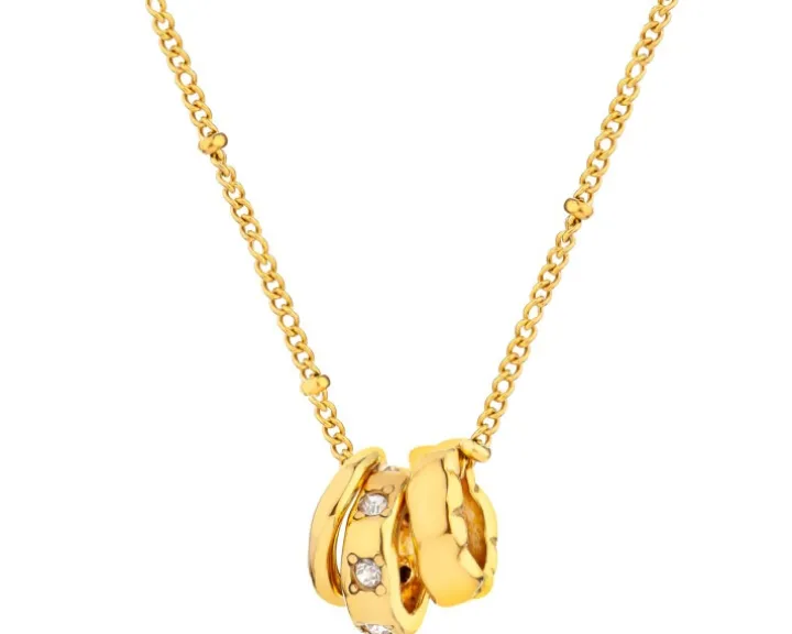 Naszyjnik ze stali szlachetnej z kryształami