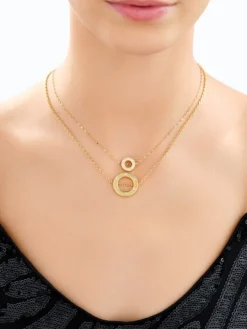 Naszyjnik ze stali szlachetnej z kryształami