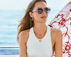 Naszyjnik ze stali szlachetnej z kryształami