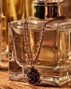 Naszyjnik ze stali szlachetnej z markasytami