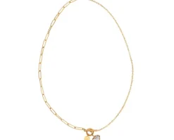 Naszyjnik ze stali szlachetnej z emalią - serce