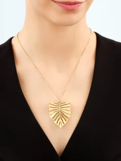 Naszyjnik ze stali szlachetnej - monstera