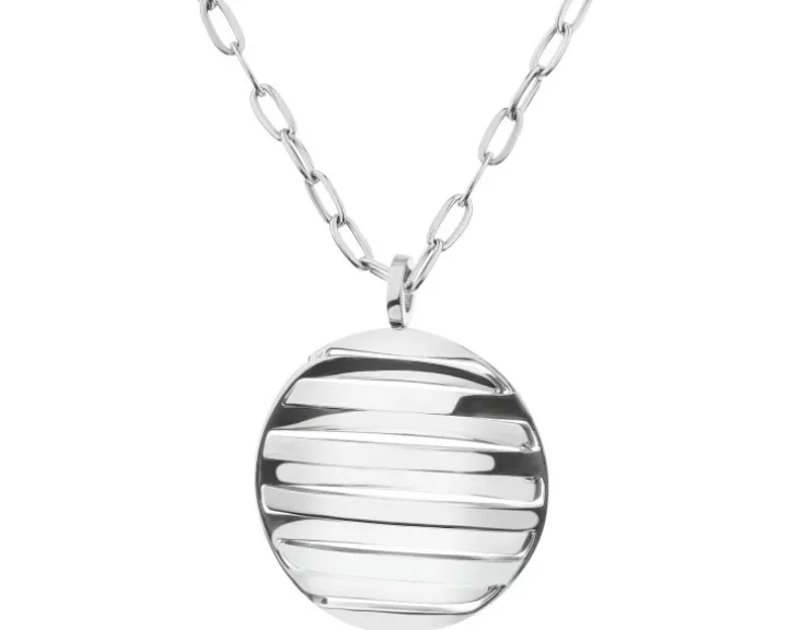 Naszyjnik ze stali szlachetnej - koło