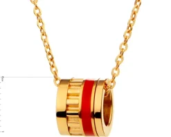 Naszyjnik ze stali szlachetnej z emalią