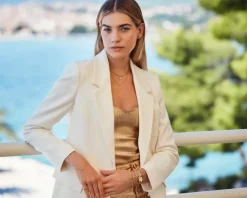 Naszyjnik ze stali szlachetnej z kryształem - Księżyc, gwiazda