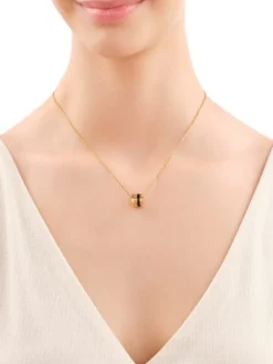 Naszyjnik ze stali szlachetnej z emalią