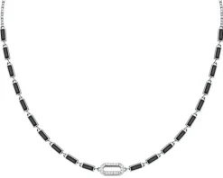 Naszyjnik ze stali szlachetnej z cyrkoniami - Karl Lagerfeld