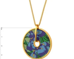 Naszyjnik  ze stali szlachetnej z emalią