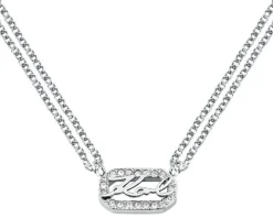Naszyjnik ze stali szlachetnej z cyrkoniami - Karl Lagerfeld