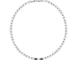 Naszyjnik ze stali szlachetnej z cyrkoniami - Karl Lagerfeld