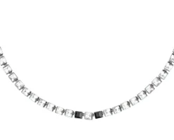 Naszyjnik ze stali szlachetnej z cyrkoniami - Karl Lagerfeld