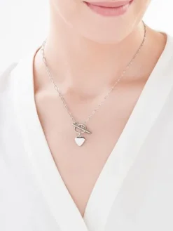 Naszyjnik ze stali szlachetnej - serce