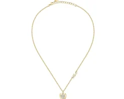 Naszyjnik ze stali szlachetnej z cyrkoniami - serce, Karl Lagerfeld