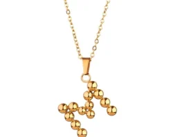 Naszyjnik ze stali szlachetnej - litera M