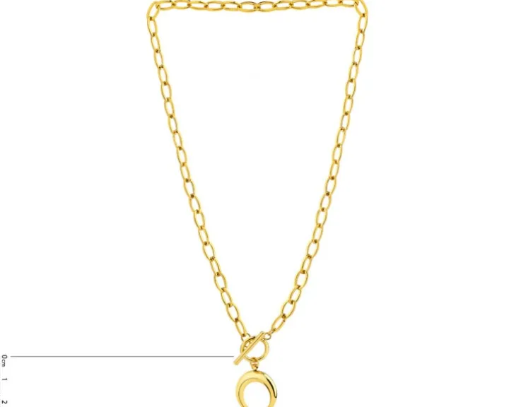 Naszyjnik ze stali szlachetnej - Księżyc