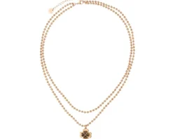 Naszyjnik ze stali szlachetnej z markasytami - koniczyna