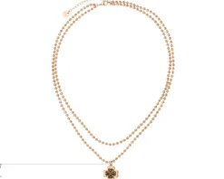 Naszyjnik ze stali szlachetnej z markasytami - koniczyna