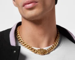 Naszyjnik ze stali szlachetnej z kryształami - Philipp Plein