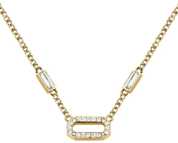 Naszyjnik ze stali szlachetnej z cyrkoniami - Karl Lagerfeld