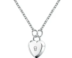 Naszyjnik ze stali szlachetnej z cyrkonią - serce, Karl Lagerfeld