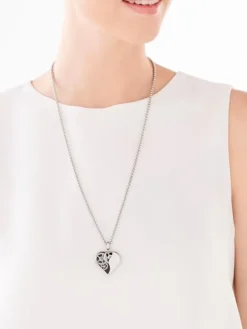 Naszyjnik ze stali szlachetnej - serce