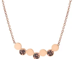 Naszyjnik ze stali szlachetnej z markasytami