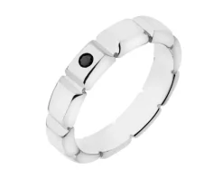 Obrączka srebrna z cyrkonią