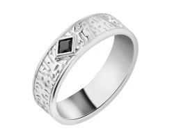 Obrączka srebrna z cyrkonią