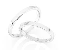 Obrączki Ślubne Apart.  Białe złoto rodowane. Wzór 188
