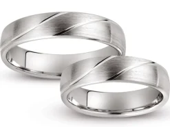 Obrączki Ślubne Apart.  Białe złoto rodowane. Wzór 167