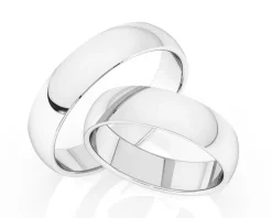 Obrączki Ślubne Apart.  Białe złoto rodowane. Wzór 138