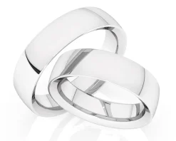 Obrączki Ślubne Apart.  Białe złoto rodowane. Wzór 179