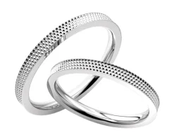 Obrączki Ślubne Apart.  Białe złoto rodowane. Wzór 193