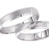 Obrączki Ślubne Apart.  Białe złoto rodowane. Wzór 4/105