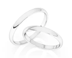 Obrączki Ślubne Apart.  Białe złoto rodowane. Wzór 181