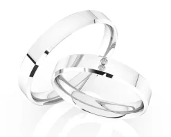 Obrączki Ślubne Apart.  Platyna. Wzór 4/507