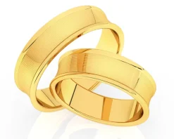Obrączki Ślubne Apart.  Żółte złoto. Wzór 236