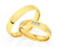 Obrączki Ślubne Apart.  Żółte złoto. Wzór 4/31