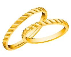 Obrączki Ślubne Apart.  Żółte złoto. Wzór 827