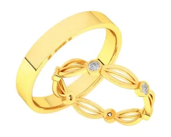 Obrączki Ślubne Apart.  Żółte złoto. Wzór 4/242