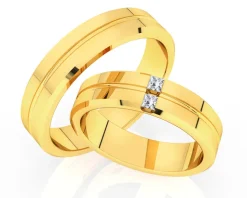 Obrączki Ślubne Apart.  Żółte złoto. Wzór 4/229
