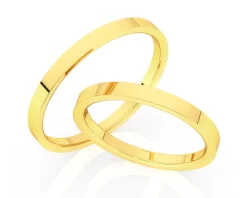 Obrączki Ślubne Apart.  Żółte złoto. Wzór 833