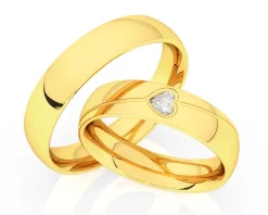 Obrączki Ślubne Apart.  Żółte złoto. Wzór 4/742