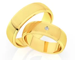 Obrączki Ślubne Apart.  Żółte złoto. Wzór 4/238