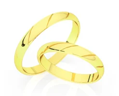 Obrączki Ślubne Apart.  Żółte złoto. Wzór 203